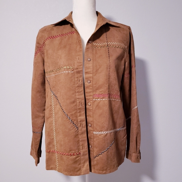 Vintage Koret suede jacket retro s boho Indian - Picture 8 of 13